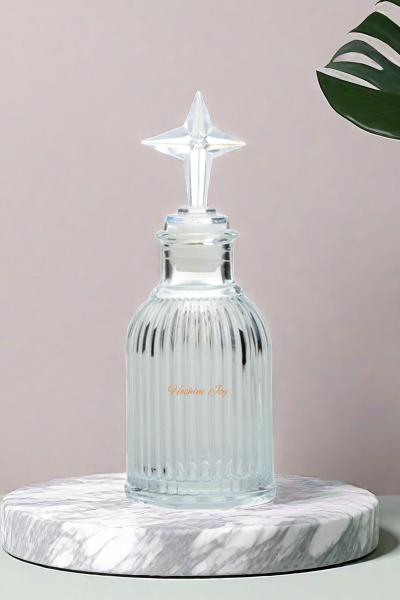 Airtight Small Glass Diffuser Bottles 85ML With Fancy Cap LFGB