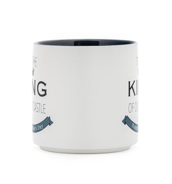 Ceramic Dad Mug Coffee Mug White Color With Creative WordsKING DAD Customized 12Oz For Gift
