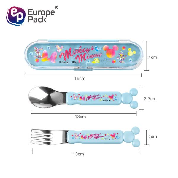 Factory Direct Customized logo stainless steel cute cartoon plastic PS handle baby kids children cutlery