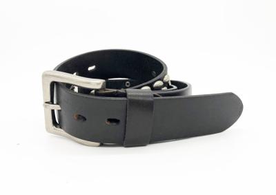 Peso enchido de couro da cor 319g do preto da largura da correia 3.2cm dos homens duráveis