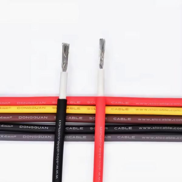 TUV CE Approved 6mm DC1000V 1500V PV Cable Copper Tin Plated Flame Test Hjt Pv Module Electric Mpv