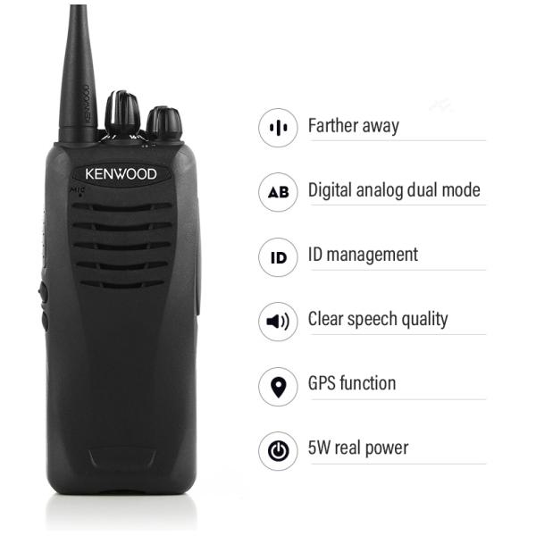 NX-348C Kenwood Long Range Walkie Talkies GPS 5W мощность цифровой аналоговый