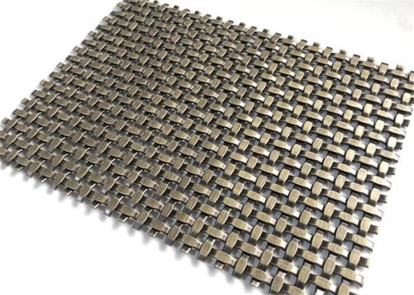 Antique Plated 3.0mm  Brass Wire Mesh Sheets Single Crimp Brass Decorative Mesh