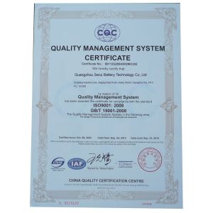 Guangzhou Serui Battery Technology Co,.Ltd Сертификации