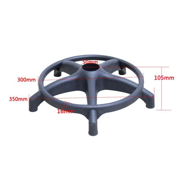 Бело-черный пневматический офисный стул с вращающейся основой с каскадами 0,7 кг 105 мм