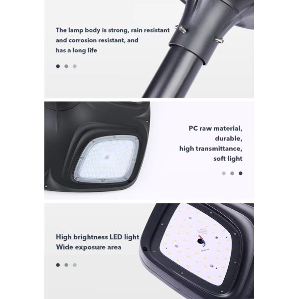Solar Motion Sensor LED Solar Garden Light Waterproof Outdoor Lighting for Yard