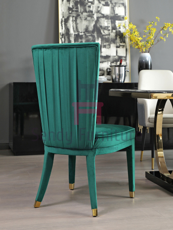 High Back Green Velvet Fully Upholstered Comfortable Hotel Restaurant Chairs