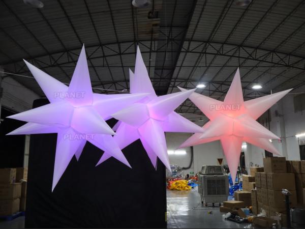 Wholesale LED Inflatable Star Balloon with Lights Christmas Hanging Decorative Stars for Party Wedding Stage Event Festival