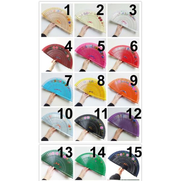 Customize Motif Spanish Hand Painted Wooden Folding Spanish Fans