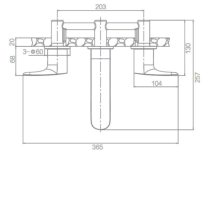 Faucet смесителя таза СТРЕЛКИ F1E9028C, 365mm построенный в кране водяного фильтра