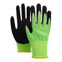 Gants de travail de protection HPPE de calibre A4 avec écran tactile et poignée en nitrile de mousse de sable