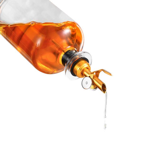 B2B Premium 500ml Dispenser d'huile et de vinaigre en verre avec des bouches d'acier inoxydable sans goutte à goutte avec un design élégant de protection UV