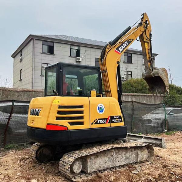 Excavadora mini usada Sany 5T Equipment Trader para Engenharia Construção Sy55C