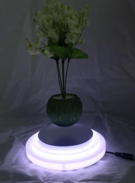 led light magnetic levitation floating air bonsai flower pot tree plant