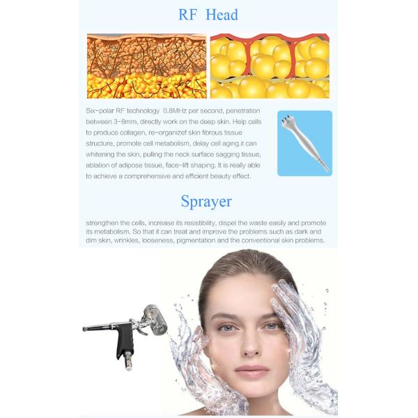 200W Hydrafacial Beauty Machine RF Water Oxygen Jet Machine For Deep Cleaning Skin