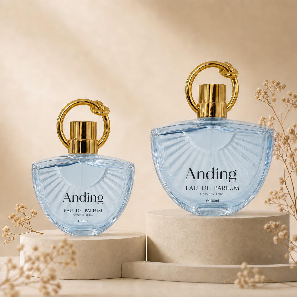 50ml 100ml Glass Perfume Bottle Unique Ring Cap Handbag Style Empty Spray