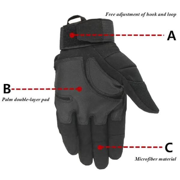Breathable Leather Tactical Full Finger Gloves with Touch Screen 20-30 Days Delivery Time