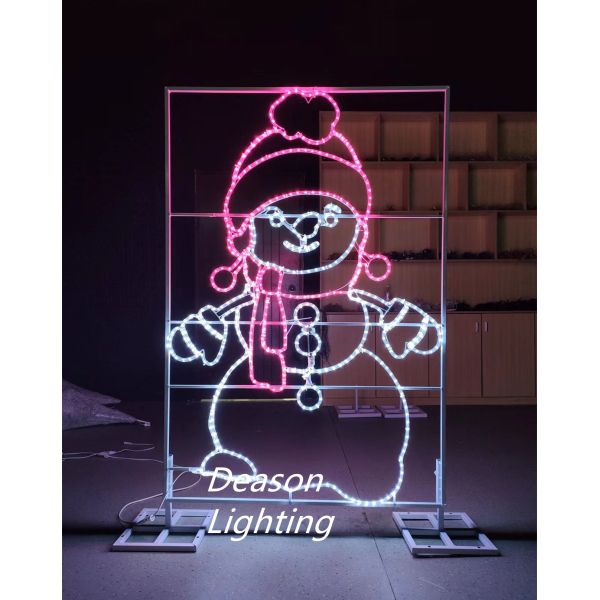 Giant outdoor wire lighted snowman   snowman lighted outdoor christmas decorations