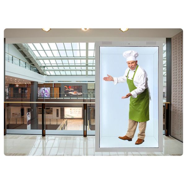 75 inch Indoor 3D Hologram Interactive Touch Screen LCD Transparent Box for Retail Store Elevator Airport Education Showcase