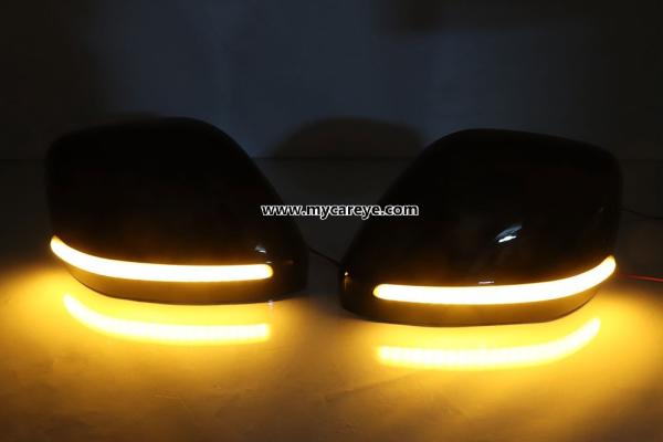 Nissan Patrol Flowing LED Side RearView Mirror Black Cover Replacement Turn Signal Lights