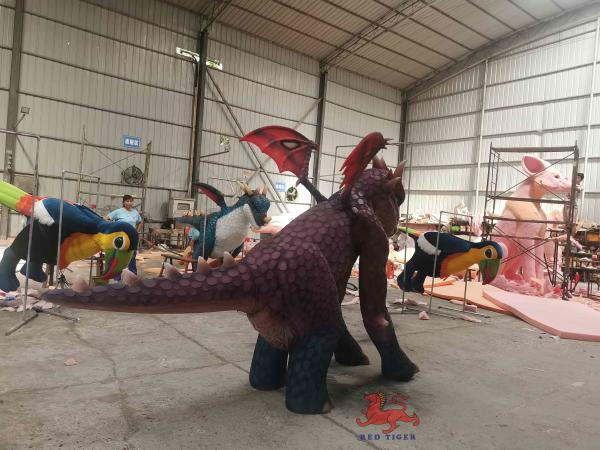 Adventure Park Carnival Parade Attractive Animatronic Realistic Dragon Costume