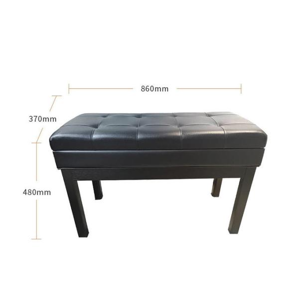 Storage Leather Odm Antique Double Piano Stool Ottoman 86cm Tall