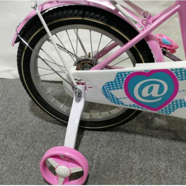 Pedal de forma de coração Rodas de treinamento infantis Bicicletas de 16 polegadas Balance Bike Rosa