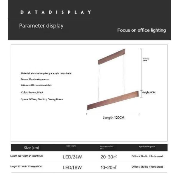16W 24W Suspended Mount Aluminum LED Office Light CCT Ceiling Light LED Linear Lighting 1000mm Tube Lamp