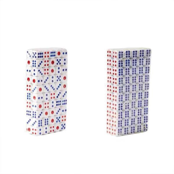 Casino D6 White Acrylic 6 Sided Dice Polyhedral Custom Engraved Dice
