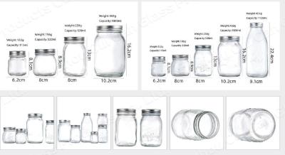 Customized Food Glass Jar Bottles For Beverages Fruit Vegetables Soda