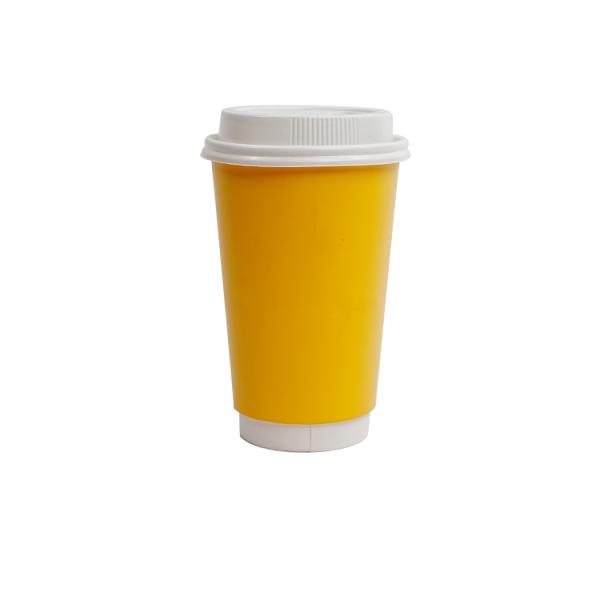 Gobelet en papier à café personnalisé en usine, gobelet en papier jetable à double paroi pour boissons chaudes, thé au lait, avec couvercle