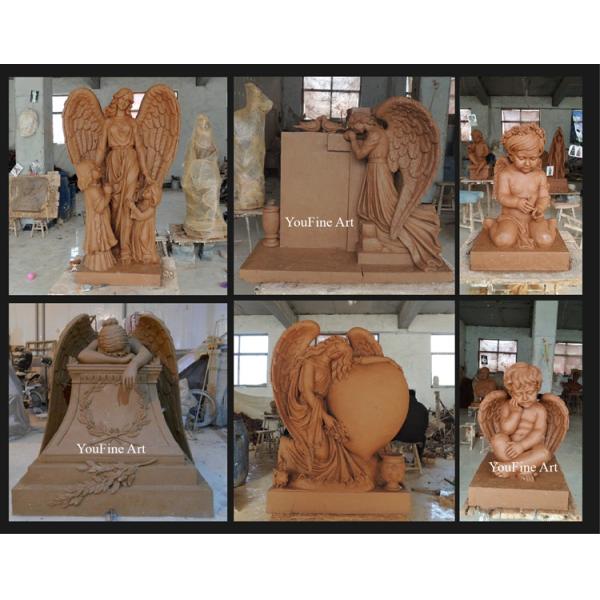 Hand Carved Marble Memorial Black Tombstones and Monuments for Sale