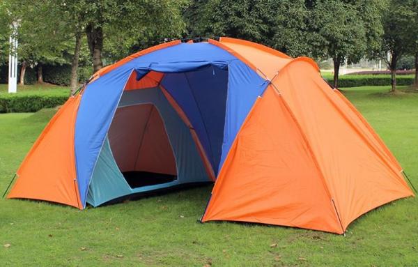 Material impermeável exterior do plutônio do nylon da barraca de acampamento de duas salas para a ajuda humanitária