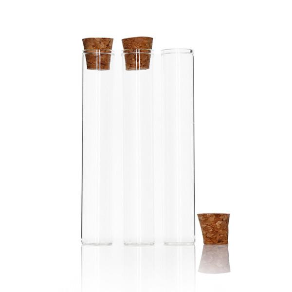 130MM Flower Power Packages Cork Top Weed Packaging Glass Cylindrical