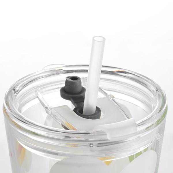 Custom Logo Color Pattern Etched Glassware With Straw For Corporate Branding
