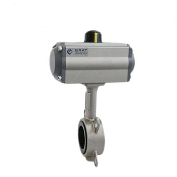 DN300 Pn16 Pneumatic Butterfly Valve Stainless Steel Ductile Iron Wafer Butterfly Valve