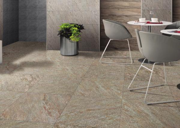 Durable Grey Marble Look Porcelain Tile / Non Slip 600x300 Floor Tiles