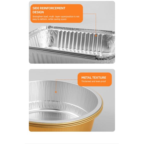 Прямоугольный подгоняйте коробку для завтрака Takeout подносов коробок упаковки устранимую алюминиевую