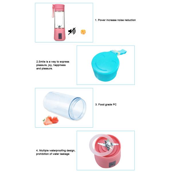 Rechargeable USB Portable Juicer Cup Household Fruit Mixer Baby Food Blender Cup