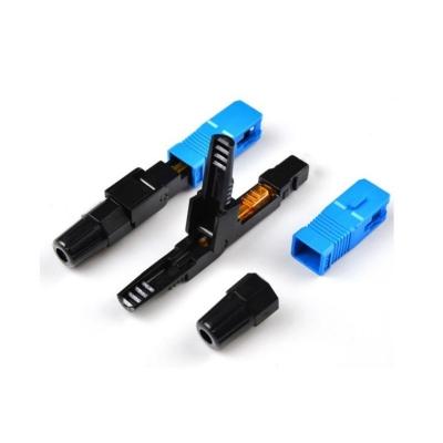 Resistente a baixas temperaturas IL FTTH SC UPC Conector rápido de fibra óptica azul monomodo