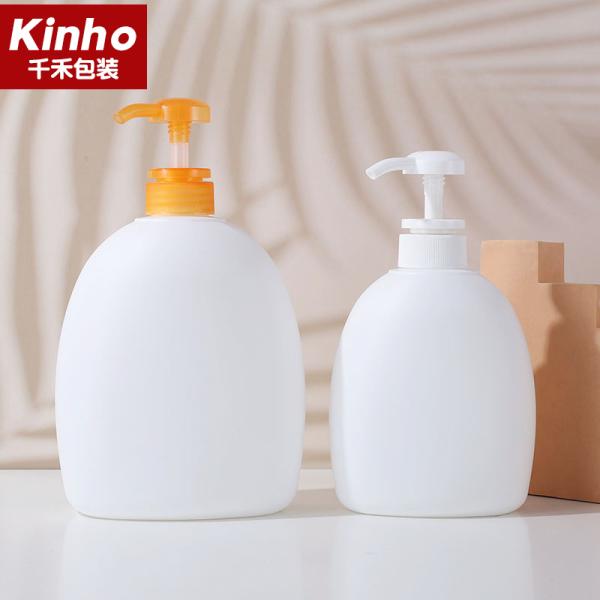1000ml Cosmetic Lotion Bottle 500ml Boston Round HDPE Body Wash Soap
