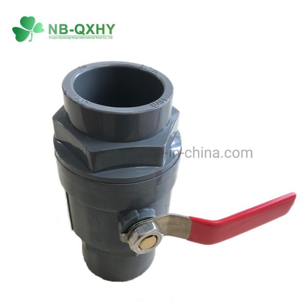 2 Prime Prime Zhejiang PVC Irrigação 2PCS válvula de bola com alça de aço durável