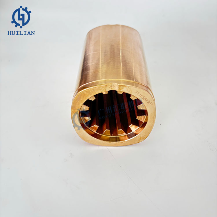 OEM 3115554301 Bronze Splined Chuck Bushing Torque Transmission Sleeve For Mining Drilling Equipment