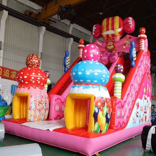 Inflatable Dry Slide Colorful Candy Inflatable Dry Slide Fashion Design Cheap Inflatable Dry Slide