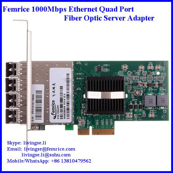 1G 4 Ports Server Network Card, SFP Slot, LC Fiber, 2U&4U Server NIC Cards