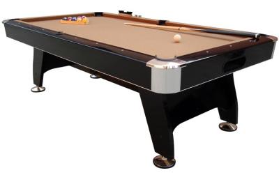 Standard Size 8FT Billiards Game Table Metal Corner With Camel Brown Cloth