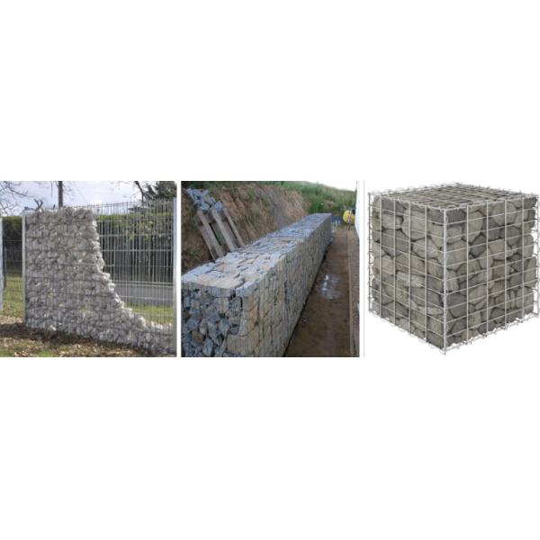 На открытом воздухе заполненный камень Габион сваренный отверстием прямоугольника ландшафта гальванизированный коробкой