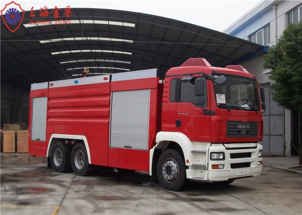 Châssis d'HOMME 12 Ton Water Tanker Fire Truck 265kw avec la poutre latérale totale