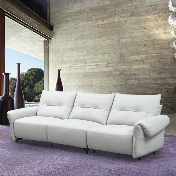 Italian Style Minimalism White Modular Couch Living Room Sofa Set Furniture Modern Luxury Home Lounge Sectional Leather Sofa