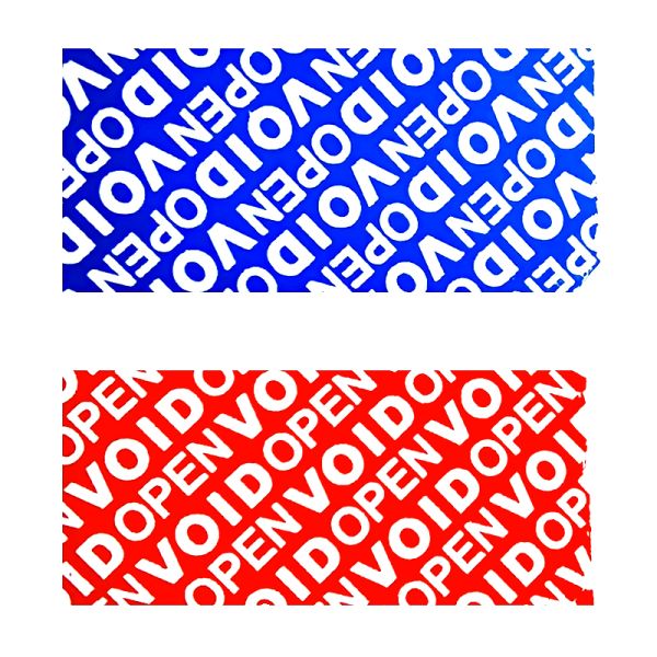 Custom Size Tamper Evident Security Labels Red Color Free Design for Secure Packaging